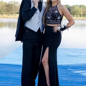 Black two piece Prom Dress